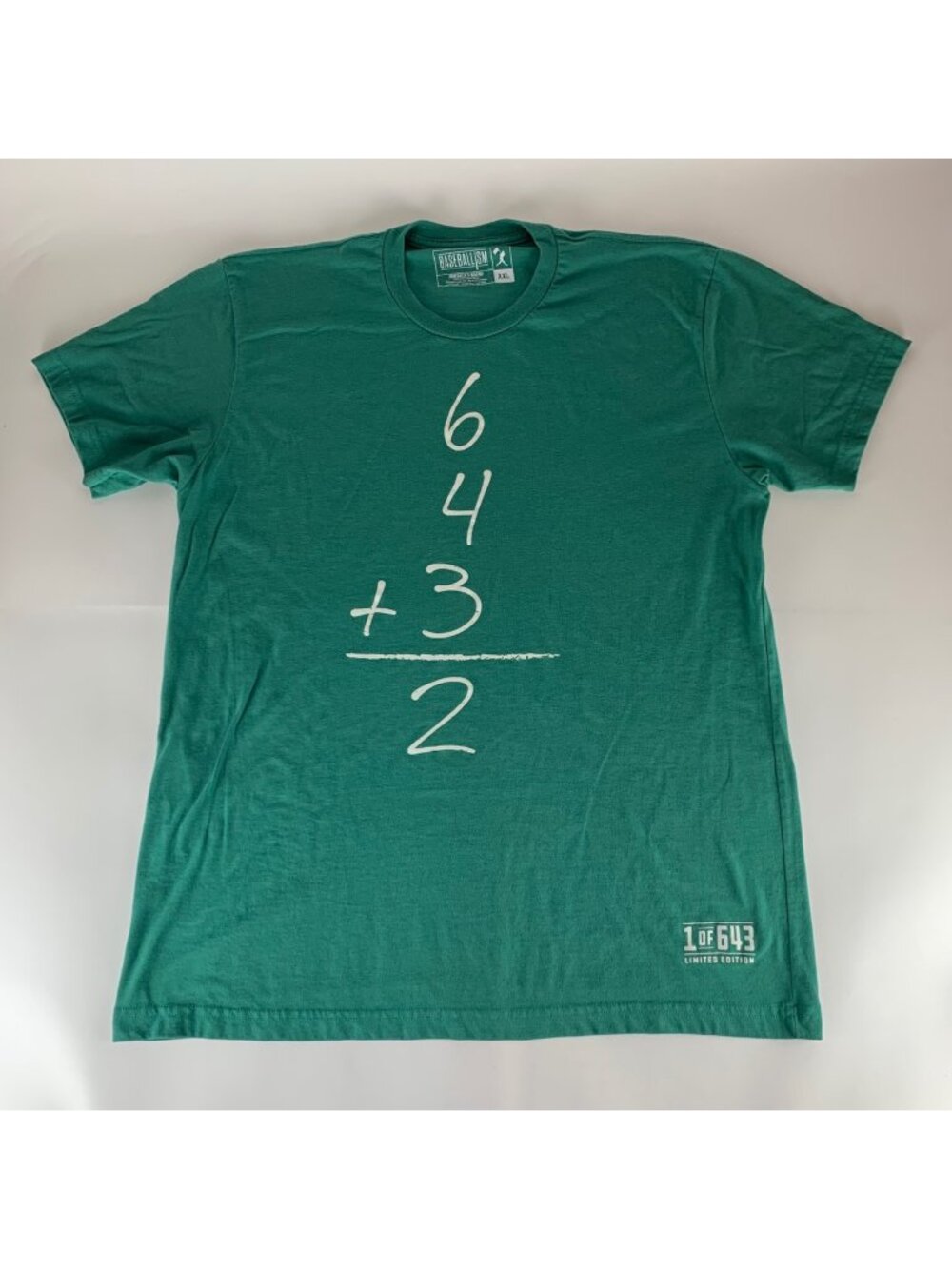Baseballism Green 6+4+3=2 Limited Edition Short Sleeve Shirt Mens 2XL READ